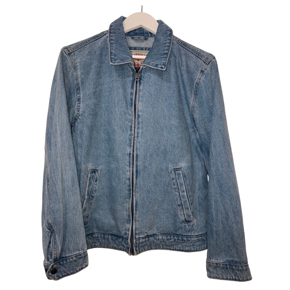 Levi's Men's Blue Denim Zip Button Jacket Pockets Casual Size S
